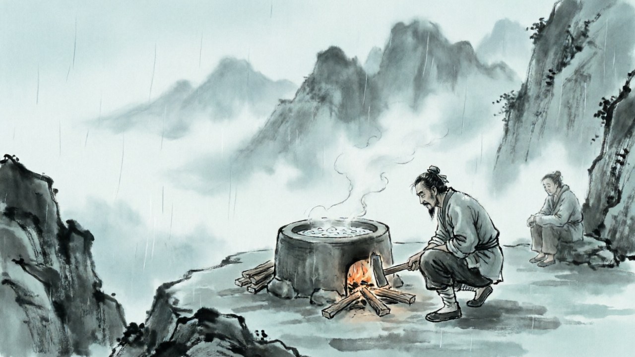 自己站在悬崖上，还回头给人递水
